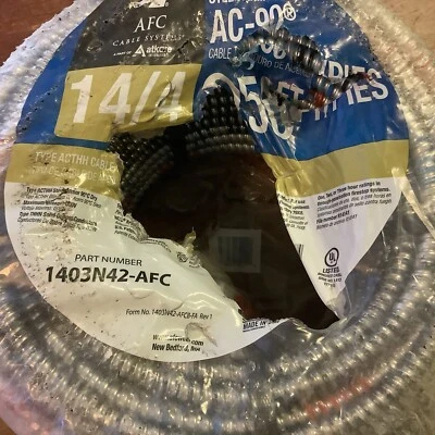 AFC Steel Armored Cable BX AC-90 14/4 250ft 1403N42-AFC (new) - Image 1 of 3