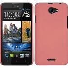 Hard For Htc Desire 516 Case Pink Rubberised +2 Protector