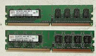 Hynix DDR2 RAM: (2 x 1Gb modules) - Image 1 of 4
