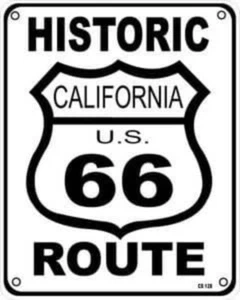Historique Route US 66 California Aluminium Panneau Mural 255mm x 205mm (Ss ) - Bild 1 von 1