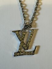 Louis Vuitton Pendant Necklace Silver Plated