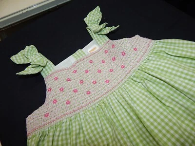 Vestido forrado de crinolina de guinga verde 2T Gymboree Girls VHTF de colección HERMANA MA Foto 1 de 4