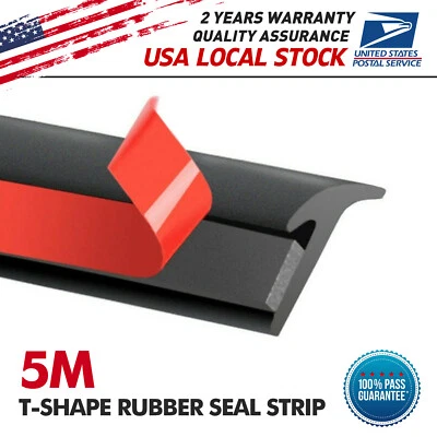 16Ft Car Door Protector Rubber Edge Trim Guard Molding Seal Strip Scratch BlacK - Image 1 of 4