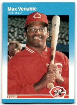 1987 Fleer Max Venable of Cincinnati Reds #216 - Image 1 of 2