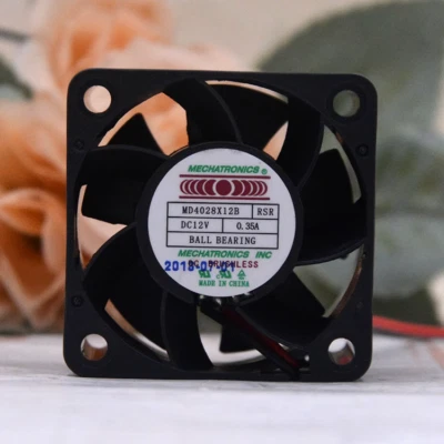 1 PCS  MECHATRONICS Fan MD4028X12B-RSR DC12V 0.35A  4028 4CM 2 wire cooling fan - Image 1 of 3