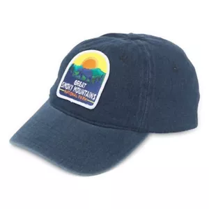 H3 SPORTSGEAR GREAT SMOKY MOUNTAINS NATIONAL PARK VERSTELLBARE KAPPE BLAU DENIM NEU OHNE ETIKETT - Bild 1 von 1
