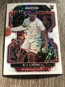 E.J. LIDDELL 2022 PANINI PRIZM DRAFT PICKS #74 ROOKIE WHITE SPARKLE PRIZM BD5226