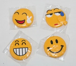 Group of 4 Emoji Magnets 3 Dimensional NEW Individually Wrapped Factory Sealed - Picture 1 of 2