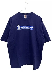 Vintage Michelin T Shirt Mens XXL Blue Y2K Michelin Man Tires - Picture 1 of 5