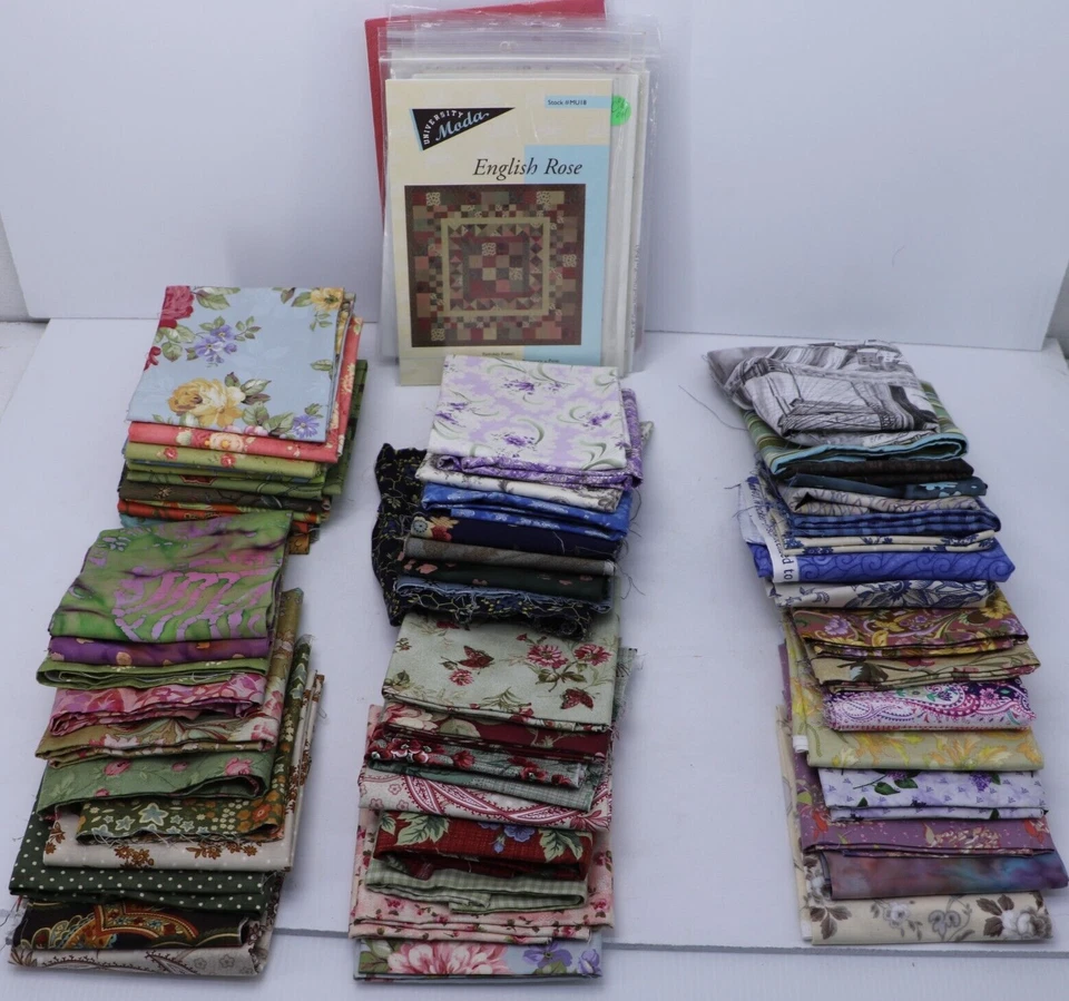 50+ piezas de tela artesanal para acolchado de algodón April Cornell y más + patrones adicionales Foto 1 de 4