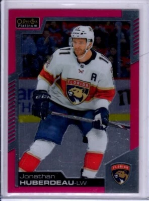 2020-21 OPC Platinum Jonathan Huberdeau Pink Parallel Base Card # 20 - Image 1 of 2