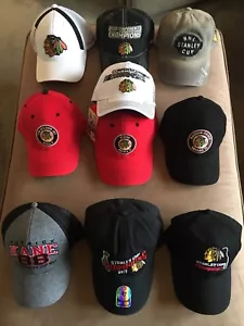Sombreros Chicago Blackhawks todos nuevos algunos con etiquetas Reebok 47 patada 10 viejos tiempos hockey - Imagen 1 de 9