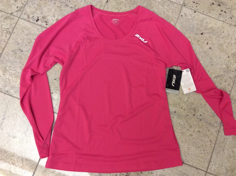 2XU Women's Long sleeve XVent Top hot pink Large NEW - Image 1 of 4