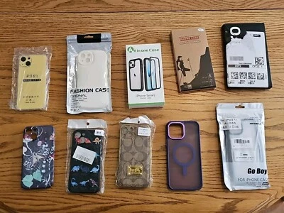 Lote a granel de 10 fundas para teléfonos celulares Apple iPhone 13 surtidas nuevas/caja abierta Foto 1 de 4