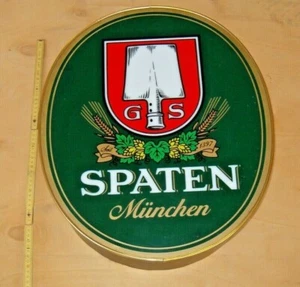 INSEGNA LUMINOSA BIRRA SPATEN CM 42X50 ANNI 80 VINTAGE NUOVA - Foto 1 di 2