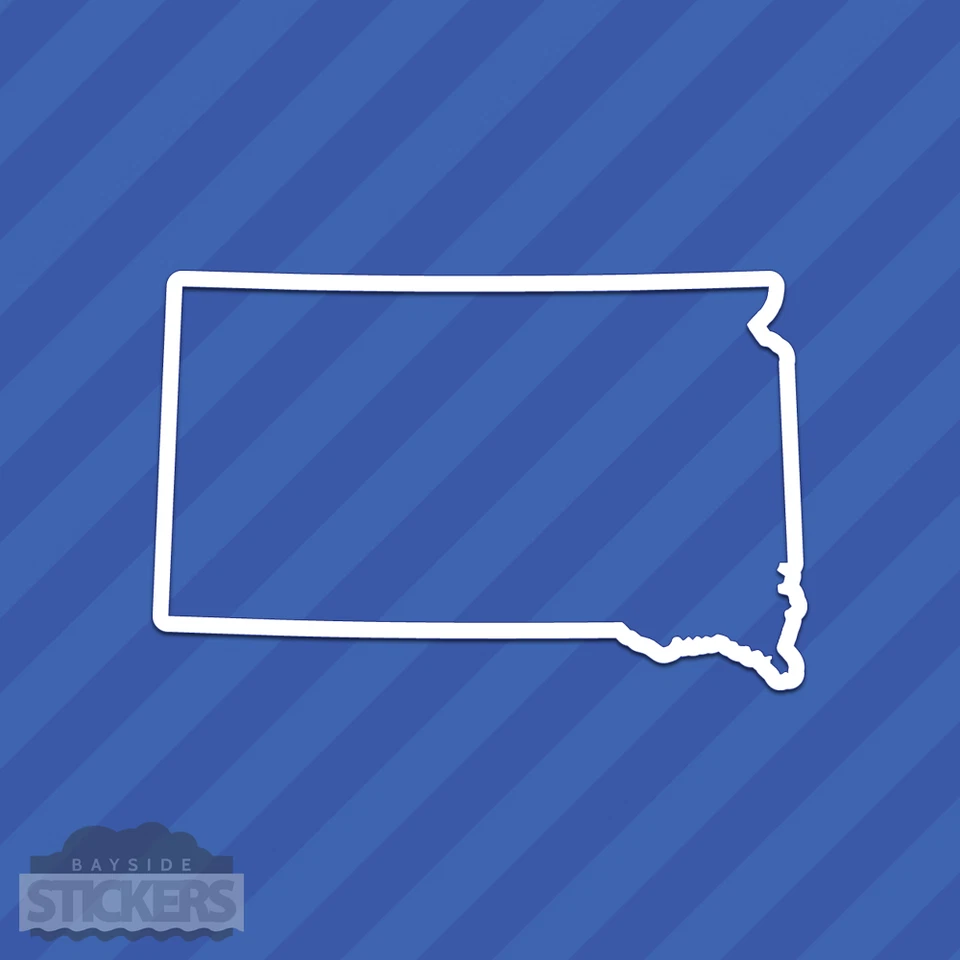 Calcomanía de vinilo South Dakota SD State Outline Foto 1 de 2