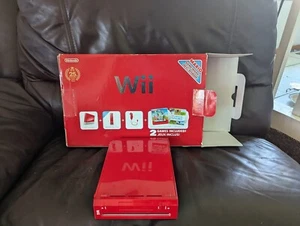 Red Nintendo Wii Console Mario 25th Anniversary Edition In Box Wii Sports! - Picture 1 of 1