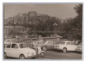 Genua Italien 1962 - Verkehr Motorroller Auto Hotel Miramare - Altes Foto - Picture 1 of 2