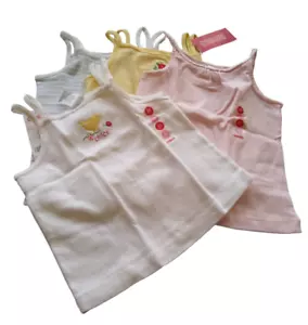 Gymboree STRAWBERRY FARM Mädchen Tank Set solide Streifen Blumen 4er Pack - Größe 3 - Bild 1 von 7