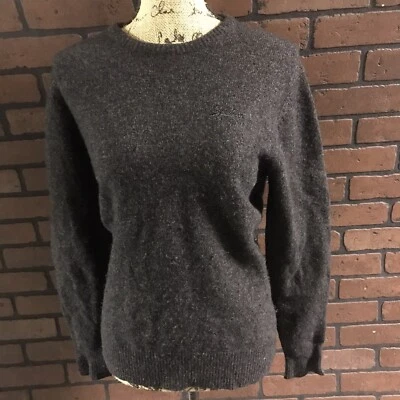SUPERDRY Spirit of Japan Knit Store Lambswool  Sweater Charcoal Large Womens - Image 1 of 4