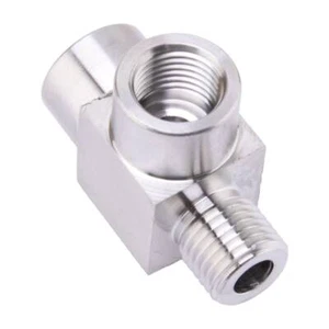 M14x1.5 Male Female Street Tee Stainless Steel Pipe Fitting Air Water Fuel A1 - Picture 1 of 6