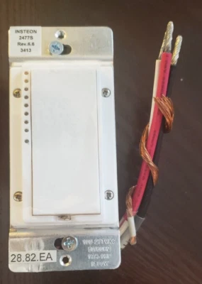 INSTEON 2477S on/off Switch Linc White remote control (NIB) 17amps (z) - Image 1 of 4