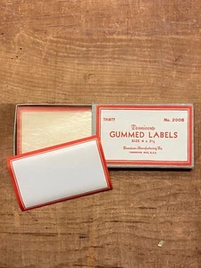 Antique/Vtg Package of 30 Large Dennison Gummed Paper Labels 2.5" x 4", No.2008 - Picture 1 of 4