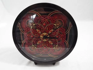 Reloj de pared decorativo Cafe Press rojo y negro diseño punk vapor 9" en ancho - Imagen 1 de 3