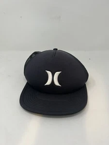 Hurley One and Only Square Snapback Mesh Trucker Black Adjustable Hat / Cap - Picture 1 of 5