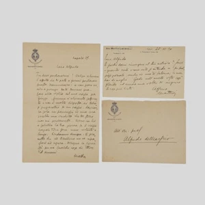 Autograph Letter And Postcard Mattia Limoncelli Alfredo De Marsico Naples 1920 - Picture 1 of 3