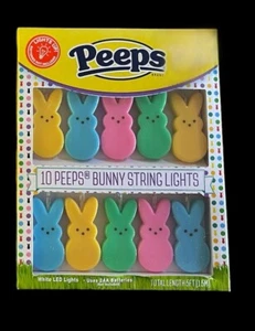 Peeps Bunny LED Ostern Lichterkette Deko Hasen batteriebetrieben NEU - Bild 1 von 3
