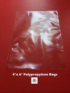 4"x 6" Clear Poly Bakery Cello Candy Bag Cookie Flat Polypropylene Plastic Favor - Picture 1 of 4