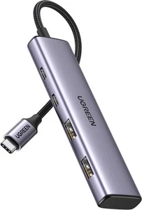 Hub USB-C 3.0 4-Port (2xUSB-A 2xUSB-C) 20cm, Gris - Photo 1/1