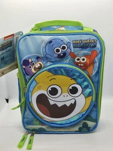 Fiambrera aislada Baby Shark Big Show con bolsillo, bolsa de almuerzo azul nueva - Imagen 1 de 10