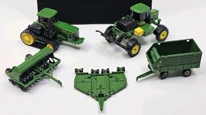 John Deere Ertl Diecast Lote De 5 Juego De Tractores 1:64 4710 9420T Taladro De Grano Rotativo - Imagen 1 de 18