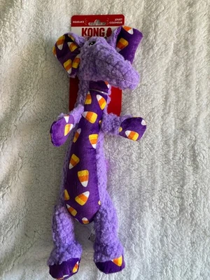 KONG Shakers Luvs Púrpura Caramelo Maíz Elefante Perro Juguete Mediano/Grande Halloween Foto 1 de 2