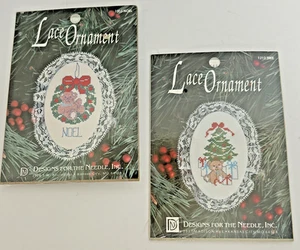 Zwei Designs für die Nadel Spitze Ornament Weihnachten Kreuzstich Kits Bären - Bild 1 von 6