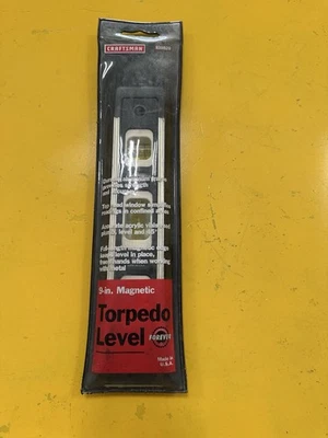 Sears Craftsman Torpedo Level 9” Magnetic 39829 USA With Vinyl Storage Pouch - Image 1 of 4