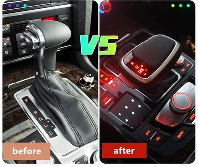 Cabezal de palanca de cambios manual con luz LED para coche para Audi Q7 2006-2016 Foto 1 de 4