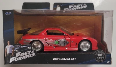 New 2017 JADA Toys 1:32 Scale Fast & Furious Dom's Red Mazda's RX-7 - Image 1 of 4