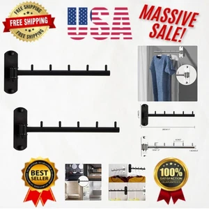 Rust-Resistant Folding Clothes Hanger Rack Set - Efficient & Elegant Solution - Picture 1 of 8
