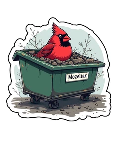 Cardinals Trash Retro Meme Vinilo Personalizado Troquelado Pegatina 3.5x2.5 - Imagen 1 de 1