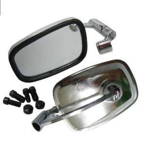 MOTORCYCLE 10MM 8MM SCREWS REAR VIEW MIRROR SILVER - Imagen 1 de 1