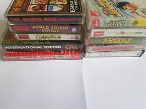 X10 Konvolut Sportspiele für Commodore 64 Darts Fußball Squash Winterspiele - Bild 1 von 6