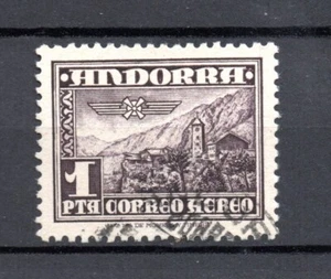 Andorra 1951 antiguo sello definitivo de correo aéreo (Michel 58) usado - Imagen 1 de 2