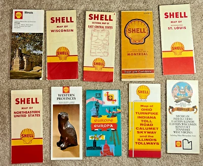 10 Vintage SHELL OIL COMPANY Road Maps - Image 1 of 4