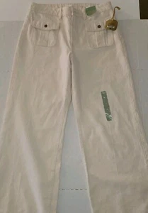 Ryegrass Jeans Womens Wide Leg Denim Front Pockets Oversized Boho Cream Size 14 - Picture 1 of 12