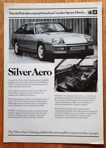 VAUXHALL SILVER AERO CAVALIER SPORTS HATCH car sales brochure 1980 / 1981 - Picture 1 of 2