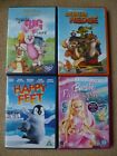 4 DVDs: Happy Feet, Over the Hedge, Barbie Fairytopia and Piglet's Big Movie