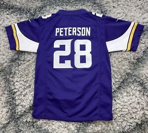Adrian Peterson Minnesota Vikings Jersey Nike On Field Purple Youth Size Large